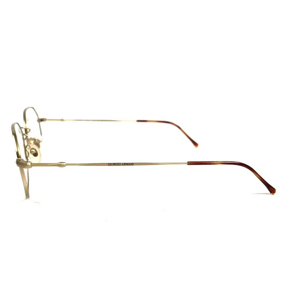 Vintage Giorgio Armani Eyeglasses Frames 227 703 Matte Gold Octagonal 49-20-140